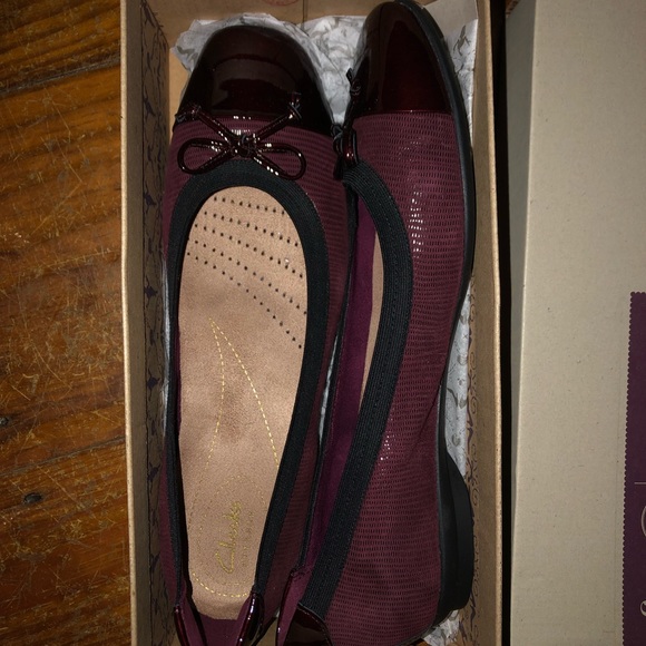Clarks Shoes - Clark’s Burgundy Flats